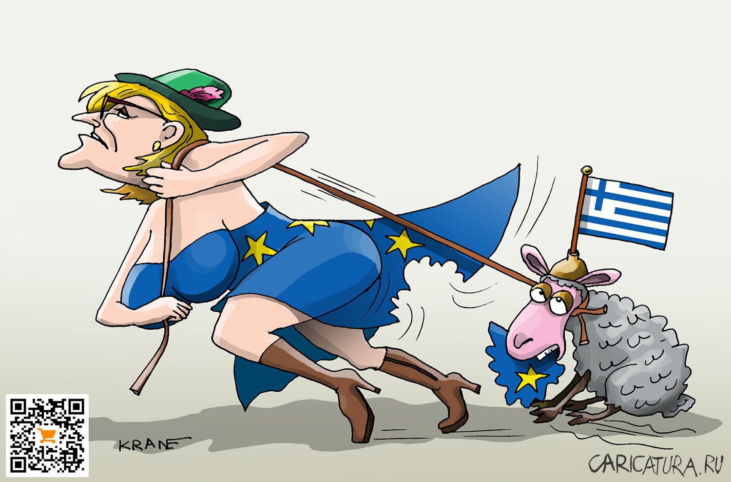 Карикатура "Паршивая овца Европу портит", Евгений Кран