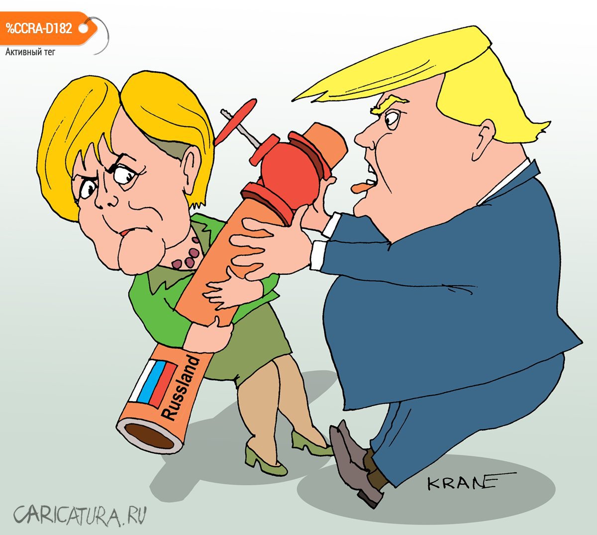Карикатура "Союз трубы и обороны", Евгений Кран
