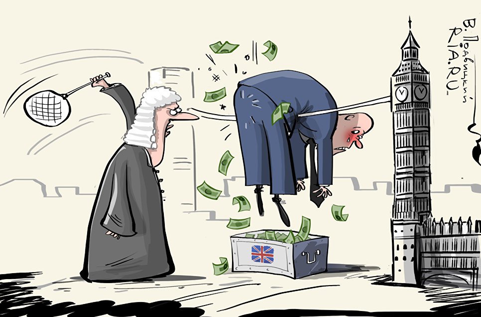 Карикатура "Отбивание денег", Виталий Подвицкий