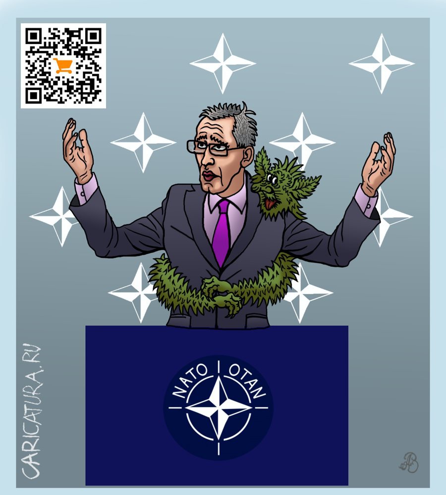 Карикатура "Йенс Столтенберг генсек НАТО", Андрей Ребров