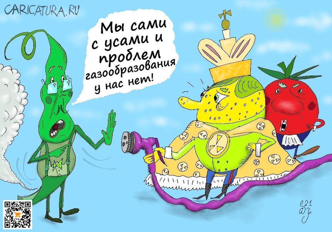 Карикатура "Мозговой горошек", Ипполит Сбодунов