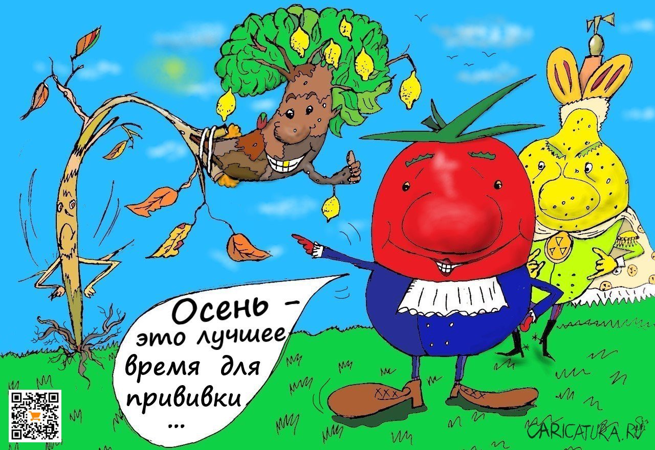 Карикатура "Садовый вар", Ипполит Сбодунов