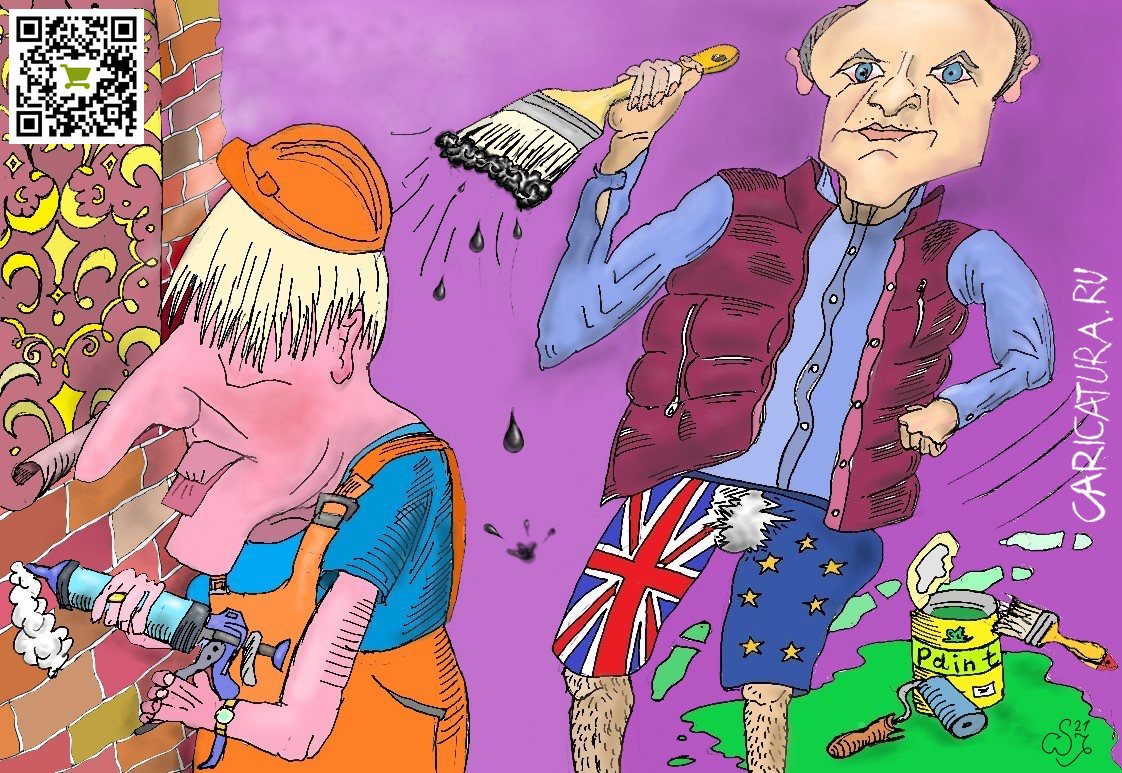 Карикатура "Страсти Британского Двора, или Каммингс Аут", Ипполит Сбодунов