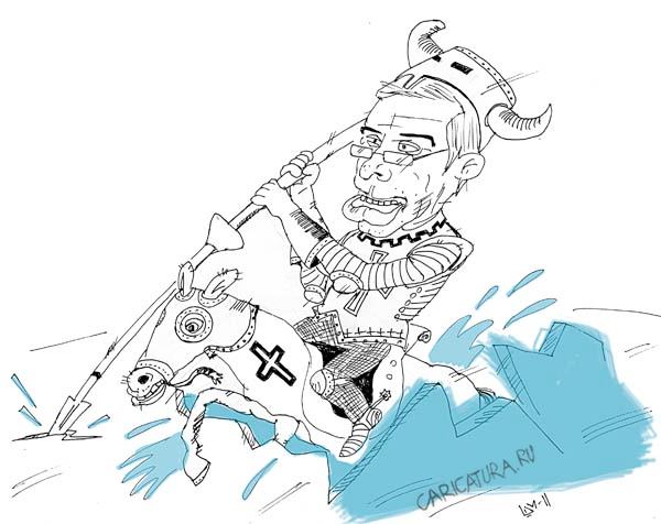 Карикатура "Рыцарь", Михаил Шилин