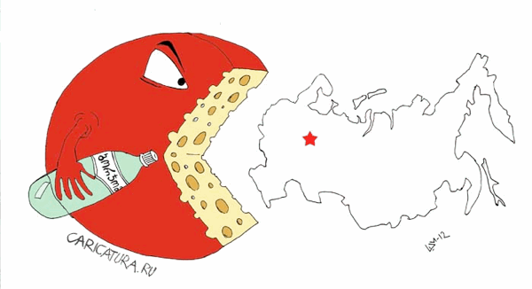 Карикатура "Украинский сыр", Михаил Шилин