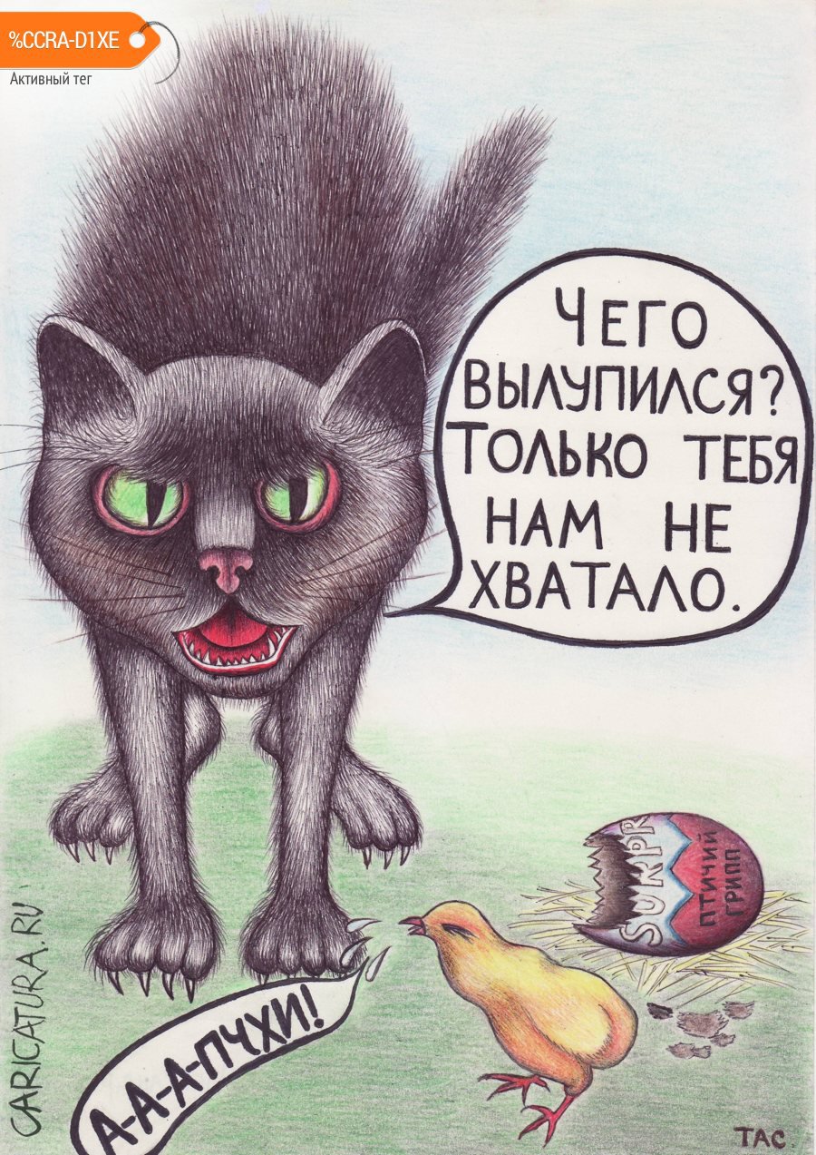 Карикатура "У птиц грипп", Александр Троицкий
