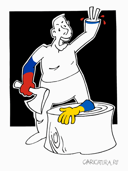 Карикатура "Безумие", Михаил Жилкин