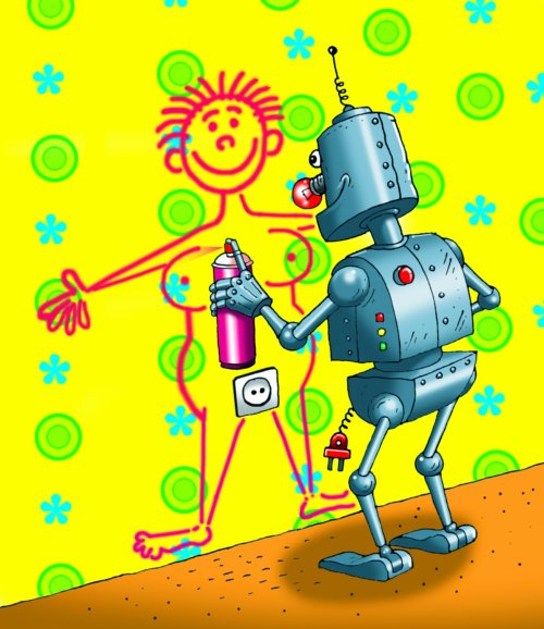 Карикатура "Робот", Игорь Конденко