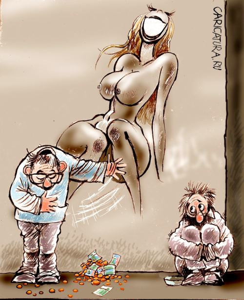 Карикатура "Страшная сила искусства", Александр Попов