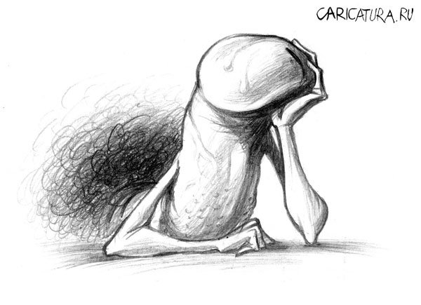 Карикатура "Мыслитель", Раиф Валиев