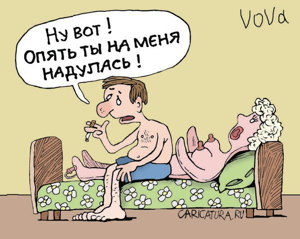 Карикатура "Опять надулась", Владимир Иванов