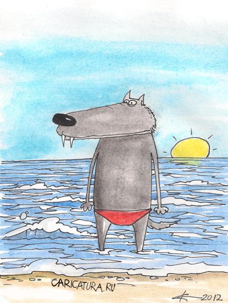 Карикатура "Морской волк", Kristaps Auzenbergs
