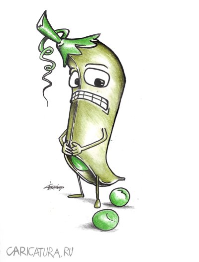 Карикатура "Зеленый горошек", Kristaps Auzenbergs