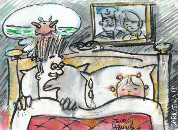 Карикатура "Страшное сходство", Георгий Лабунин