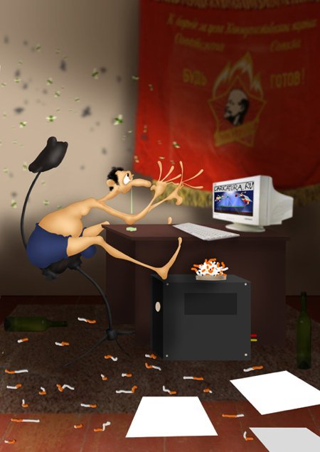 Карикатура "Критик сайта", Николай Куприченко