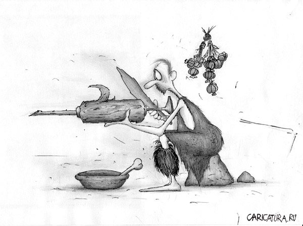 Карикатура "Ох, нелегкая это работа...", Николай Куприченко