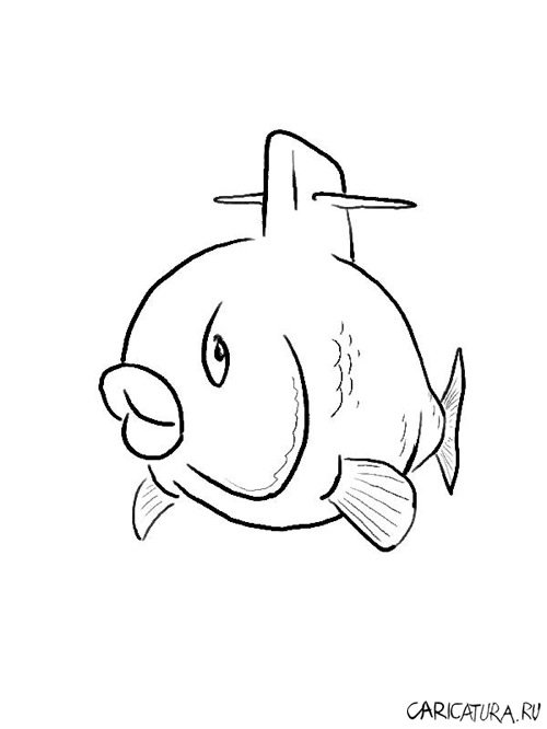 Карикатура "Рыбка", Алексей Маков