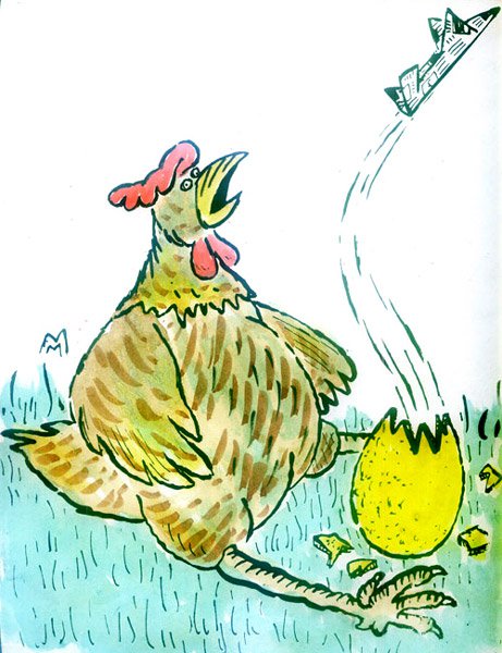 Карикатура "А яичко не простое...", Mileta Miloradovic