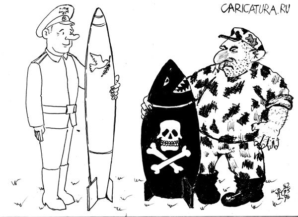 Карикатура "Мирное оружие", Сергей Климов