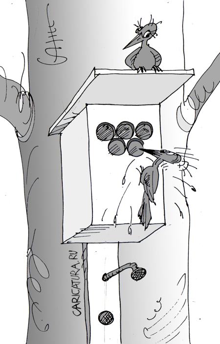 Карикатура "Олимпийский дом", Юрий Санников