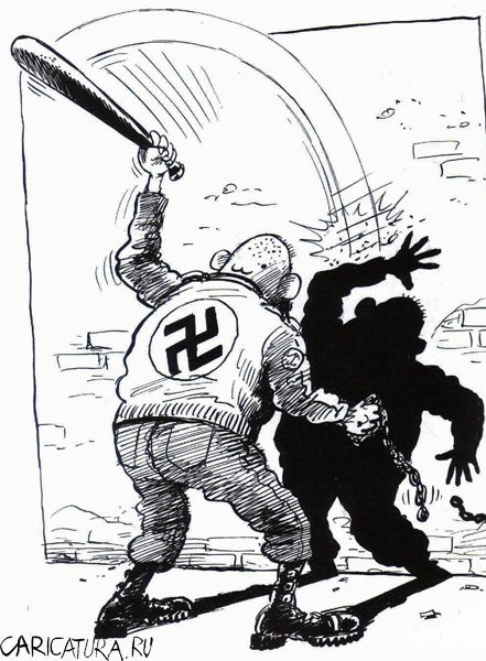 Карикатура "Бой с тенью", Сергей Москалёв