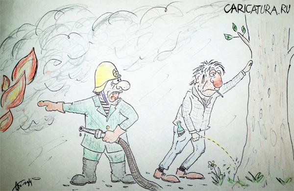 Карикатура "На помощь", Олег Тамбовцев