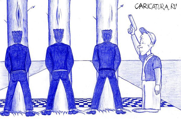 Карикатура "Старт", Дмитрий Тененёв