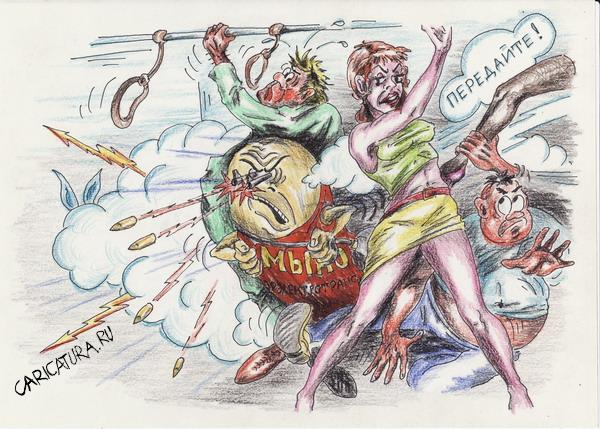 Карикатура "Контролер", Владимир Уваров