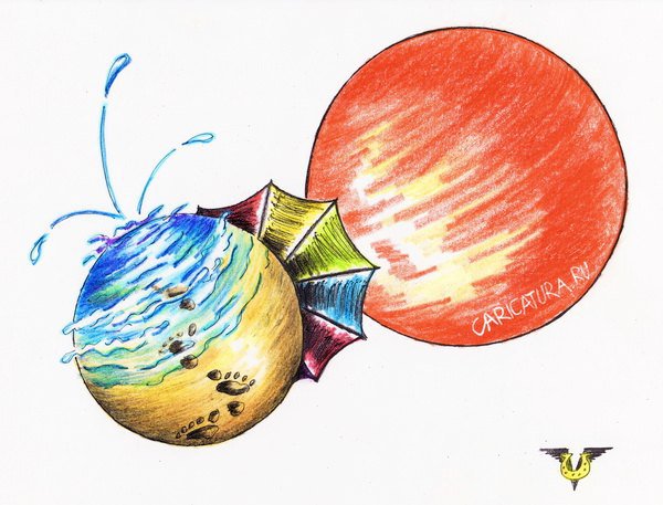 Карикатура "Солнечная система", Владимир Уваров