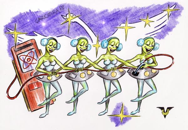 Карикатура "Танец маленьких лебедей", Владимир Уваров