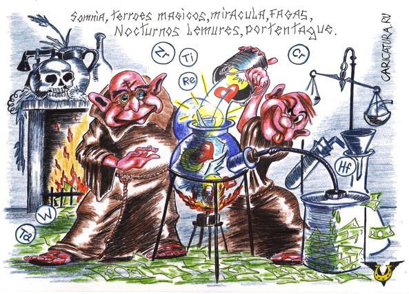 Карикатура "Увлекательная алхимия", Владимир Уваров