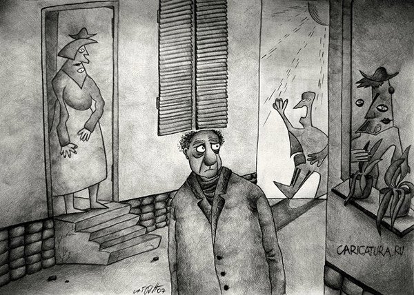 Карикатура "Страшный сон Пикассо", Алекс Гордин