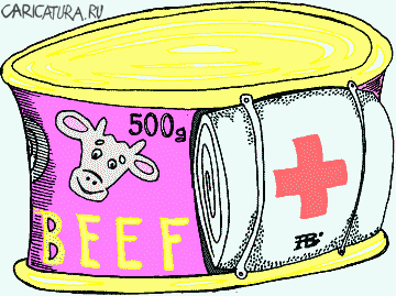 Карикатура "Мясо", Александр Бабушкин