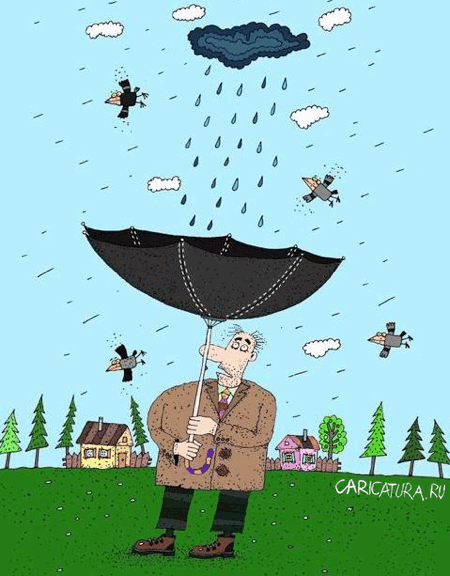 Карикатура "Долгожданный дождь", Сергей Белозёров