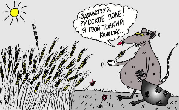 Карикатура "Русское поле", Сергей Белозёров