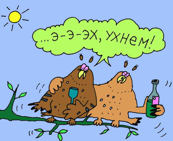 Карикатура "Совы", Сергей Белозёров