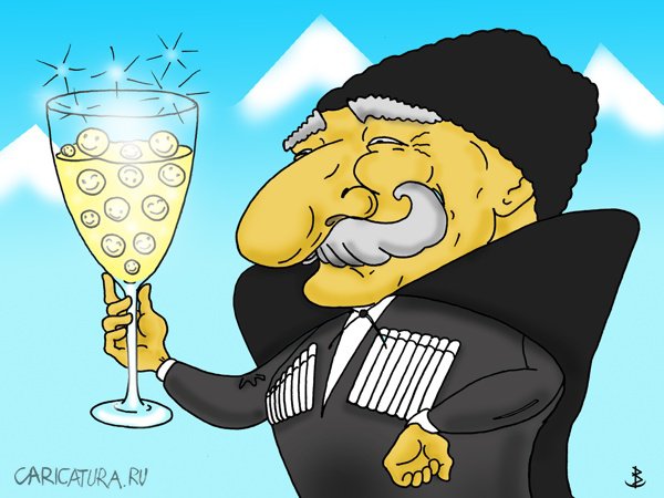 Карикатура "Глоток юмора", Валентин Безрук