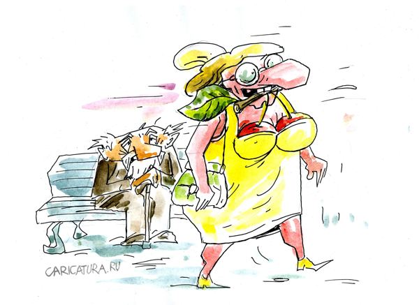 Карикатура "Баба-ягодка", Виктор Богданов