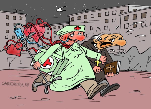 Карикатура "Гонка", Виктор Богданов