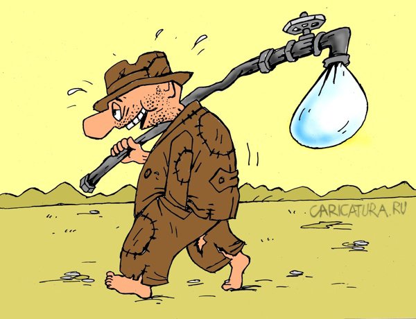 Карикатура "В пустыне", Виктор Богданов