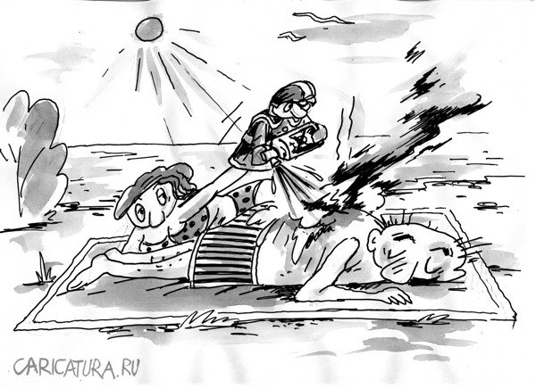 Карикатура "Возгорание", Виктор Богданов
