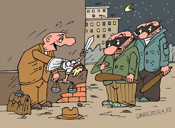 Карикатура "Встреча", Виктор Богданов
