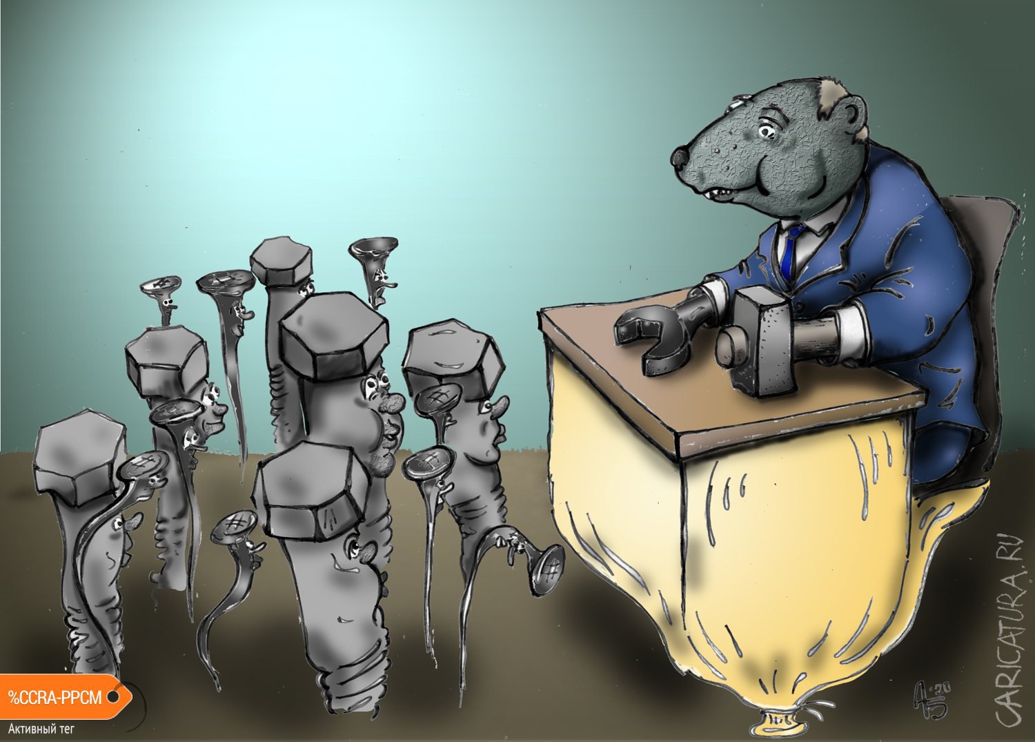 Карикатура "Инструменты власти", Александр Богданов