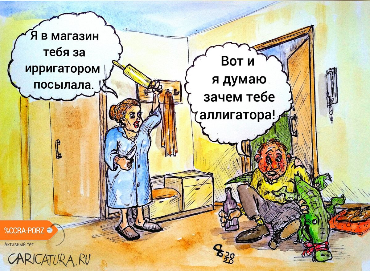 Карикатура "Он её не понял", Сергей Боровиков