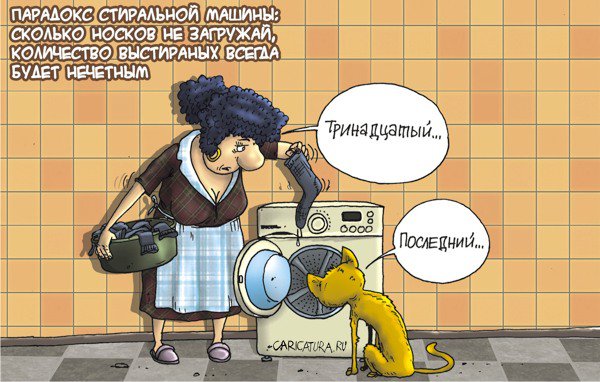 Карикатура "Парадокс стиральной машины", Александр Бронзов