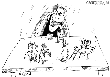Карикатура "Белая горячка", Алексей Булатов