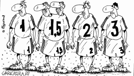 Карикатура "Футболисты", Алексей Булатов