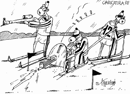 Карикатура "Пулеметчик", Алексей Булатов