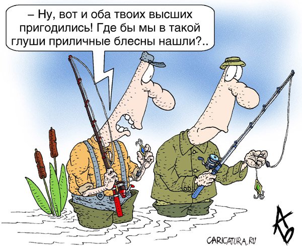 Карикатура "Рыболов разумный", Андрей Бузов