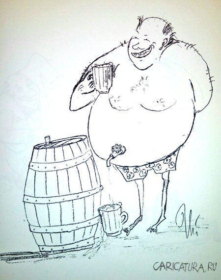 Карикатура "Пиво", Ион Кожокару